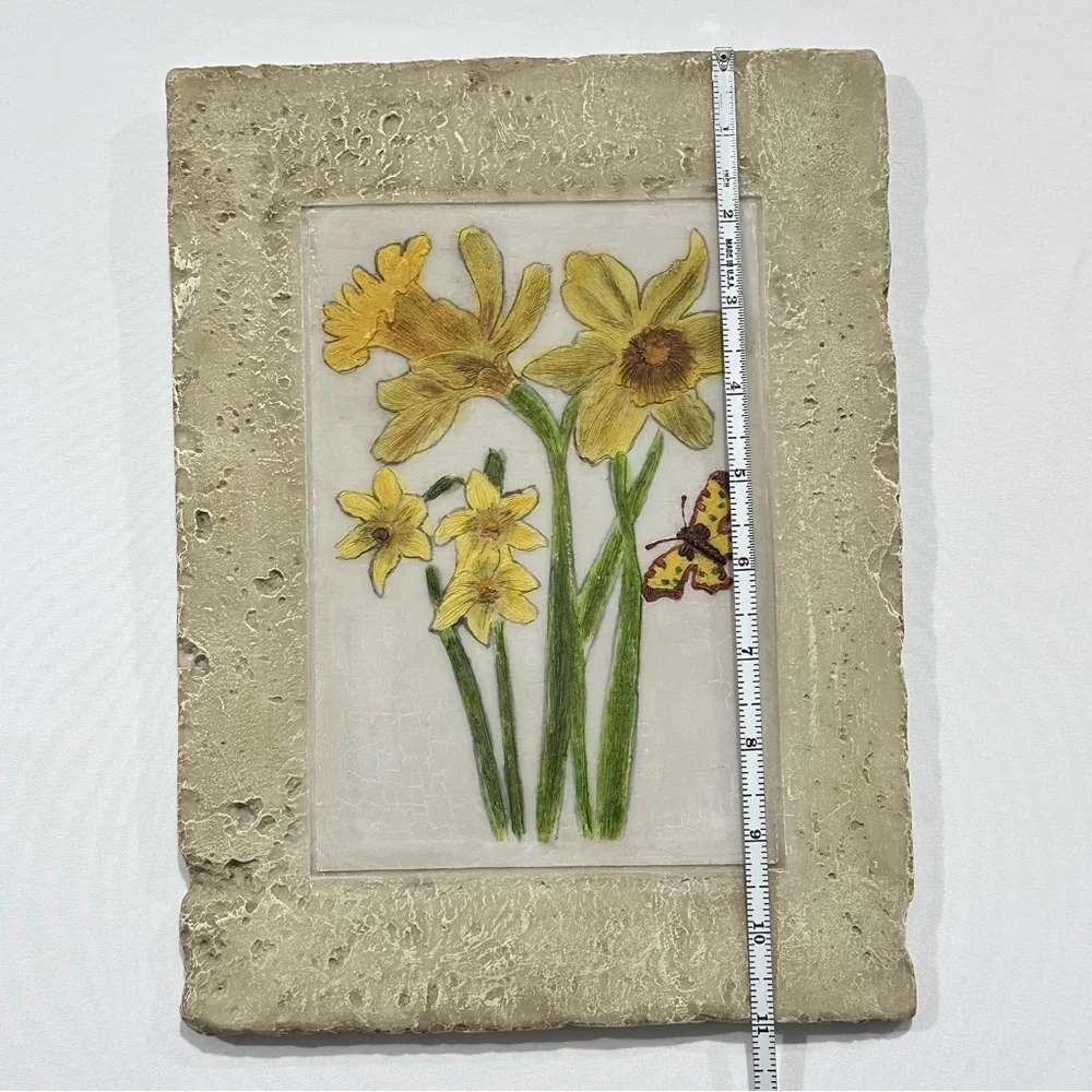 Floral Carved Resin Wall Art Decor